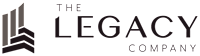 The logo for The Legacy Company features a stylized mountain range.