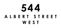 The image displays the number 544 and the name of the street, Albert Street West.