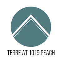 A logo with the text "TERRE AT 1019 PEACH" below it.