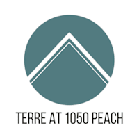 A logo with the text "TERRE AT 1050 PEACH" below it.