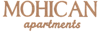 The image is a logo for "Mohican Apartments".
