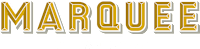 The image displays the word "MARQUEE" in large letters with a green background and the words "APARTMENTS" below it.