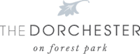 The logo for The Dorchester on Forest Park.