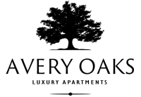 avery oaks luxury apartments logo with a silhouette of a tree