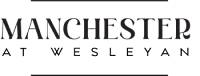 The image displays the text "MANCHESTER AT WESLEYAN" in a bold, serif font.