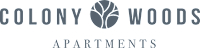 Colony Woods Apartments logo with a tree icon.