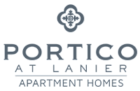 A logo for "Portico at Lanier Apartment Homes" is displayed.