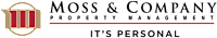 A logo for Moss & Company Property Management with the tagline "It's Personal".