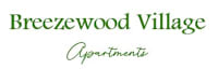 A logo for Breezewood Village Apartments.