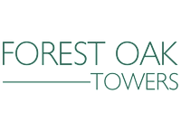 the logo for the forest oak towers event