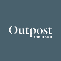 Foley, AL Homes for Rent – Outpost Orchard Residential –  a logo for outpost orchard on a blue background