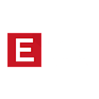 A graphic with a red letter E and the words "The Element at River Pointe" in white text.