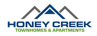 The image is a logo for Honey Creek Townhomes & Apartments.