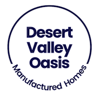 A logo for Desert Valley Oasis Manufactured Homes.