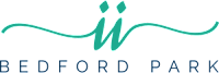 Bedford Park logo with a green wave design.