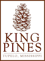 the logo with a pine cone