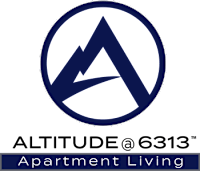The image is a logo for Altitude Apartment Living.