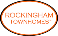 A logo with the text "Rockingham Townhomes" in the center.
