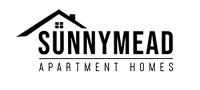 the logo for sunny head apartments with a house on a green background