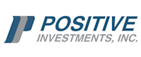 The image is a logo of a company named "Positive Investments, Inc.".