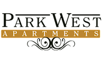 The image is a logo for Park West Apartments.