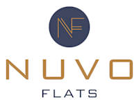 Property Logo with the words nieuatsats at Nuvo Flats, Merrillville, IN, Indiana