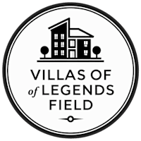A black and white logo for the Villas of Legends Field.