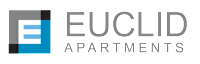The image is a logo for a company named Euclid Apartments.