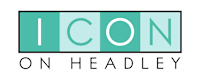 The image is a logo with the words "ICON ON HEADLEY".