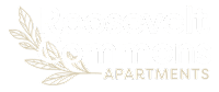The image is a logo for Roosevelt Commons Apartments.