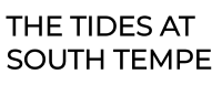 a large black font with the words the tides at south temple