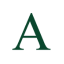 A green pixelated letter A on a green background.