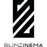 A black and white image of a stylized letter "S" with the word "SLICINEMA" below it.