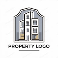 A stylized logo of a building with the text "PROPERTY LOGO" below it.
