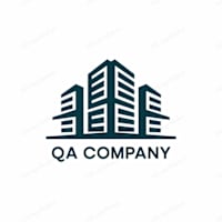 A logo for QA Company features a stylized building.