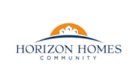 The image is a logo for a company named Horizon Homes Community.