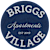the logo for briggs apartments is shown in a blue circle