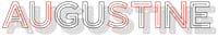 The word "AUGUSTINE" is written in red and grey with a shadow effect.
