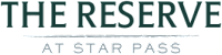A sign that says "The Reserve at Star Pass".