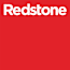 A red background with the word Redstone in white text.