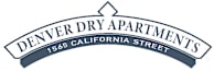A logo for Denver Dry Apartments located at 1565 California Street.
