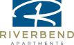 the logo for riverbed apartments on a green background