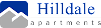 The image is of a logo for Hilldale Apartments.