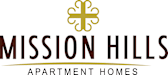 The image is a logo for Mission Hills Apartment Homes.