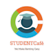 A logo for STUDENTCafé, featuring a graduation cap and the tagline "We Make Renting Easy".