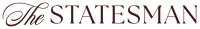 The image shows the text "The STATESMAN" in a large, bold, serif font with a decorative flourish on the 'h' of "The".