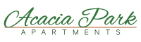 a green logo with the words apartments