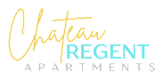 The image is a logo for Chateau Regent Apartments.