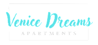 The image is a logo for Venice Dreams Apartments.