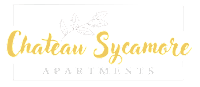 The image is a logo for Chateau Sycamore Apartments.